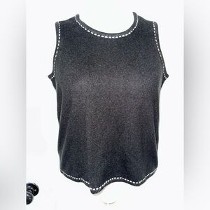 Studio Works Black Sleeveless Tank Top #1745